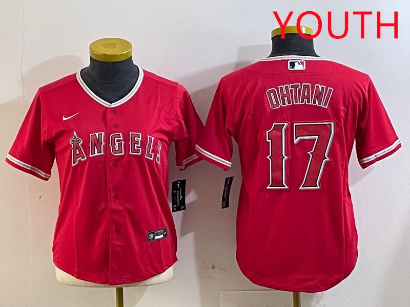 Youth Los Angeles Angels #17 Ohtani Red Nike Game 2025 MLB Jersey style 1